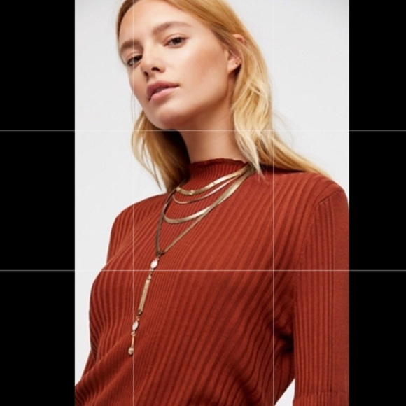 NEW Free People Gold Opal chain layered necklace - Picture 2 of 7